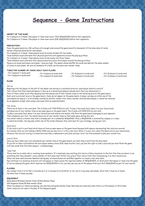 sequence instructions pdf.